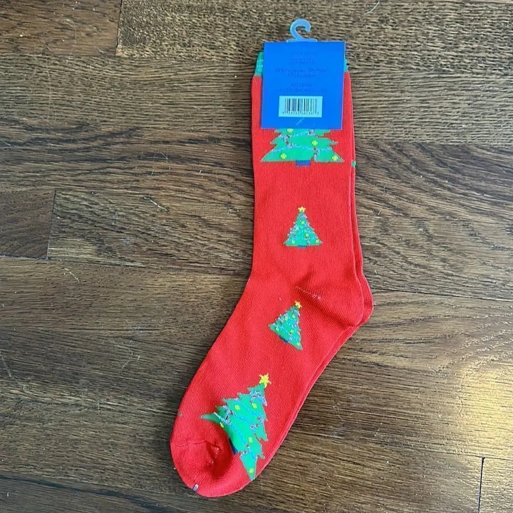 New Eros‎ red Christmas tree socks
